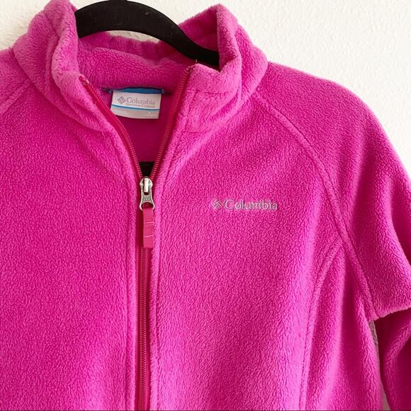 Columbia Full Zip Fleece Jacket Magenta Pink - Picture 3 of 7